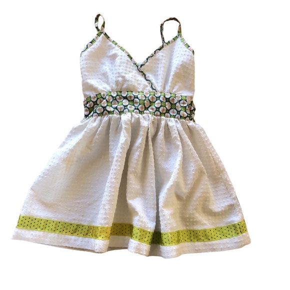 Matilda Jane Other - Matilda Jane White Dress with Green Accents